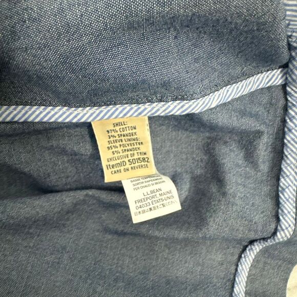 L.L. Bean Chambray Two Button Blazer XL - Picture 6 of 6